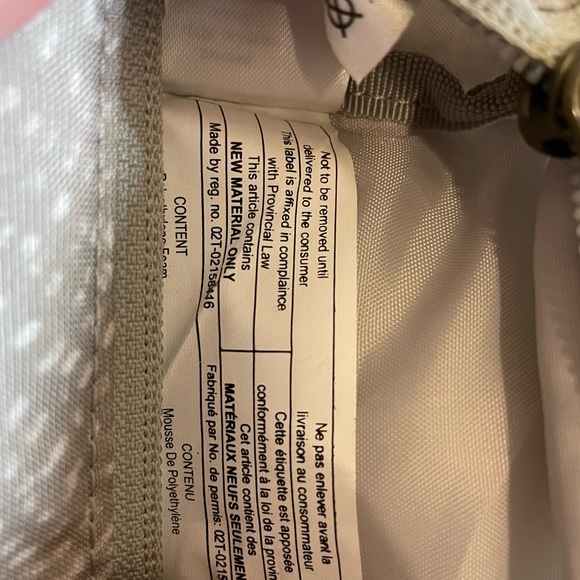 EUC Eddie Bauer gray/white 3-zipper crossbody travel bag w/ adjustable strap - Picture 7 of 11